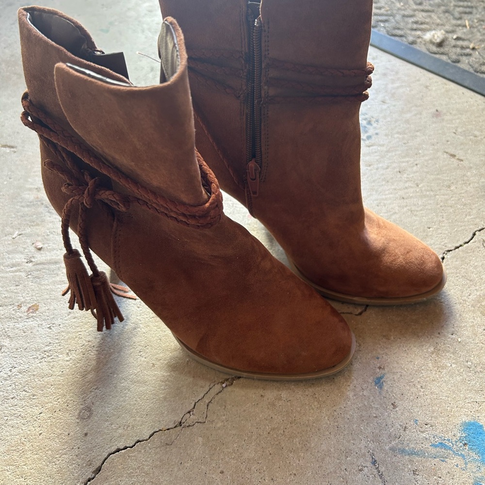 Brown Suede Ankle Boots